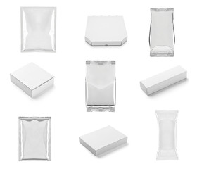 white box container template blank package