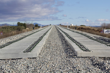 Railway on construction