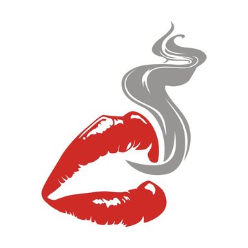 lips and smoke