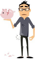 homme moderne fauché