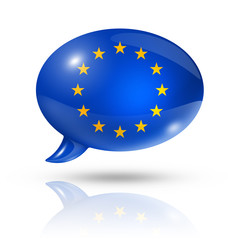 European union flag speech bubble