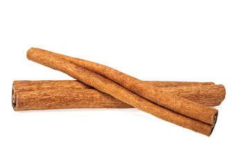 Cinnamon sticks isolated on white background