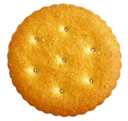 Delicious cracker on a white background