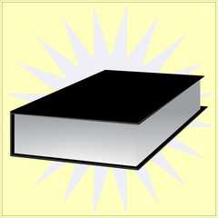 Black book with background. Vector EPS 10