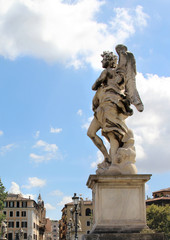 Fototapeta na wymiar Beautiful view of Rome bridge of angels