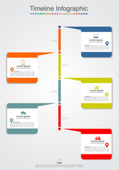 Obraz na płótnie Canvas Timeline infographics. Vector illustration
