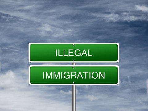 Illegal Immigration Crisis Sign