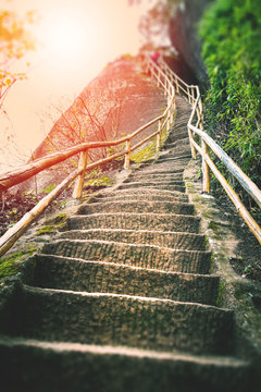 Stairs on the mountain