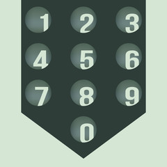 Numbers set. Vector.