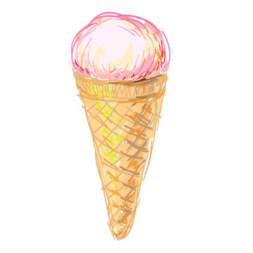 Fresh ice cream cone