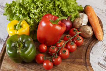 Fresh vegetables on the table