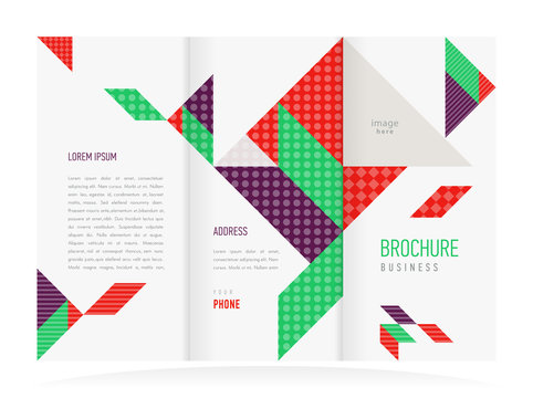 booklet catalog brochure abstract triangles