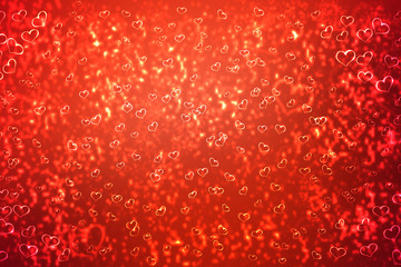 Wallpaper  to Valentine's Day with red hearts