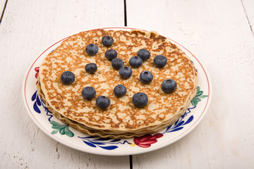 pancake with blueberries