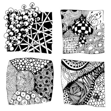 Zentangle doodles set