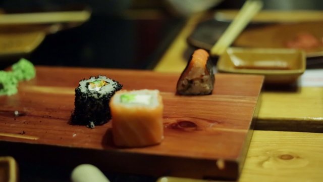 A table at sushi bar