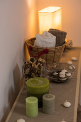 Composition of spa treatment at beauty salon