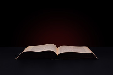 Open old book