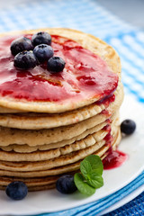 Pancakes with jam