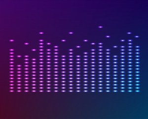 glow effect music equalizer dark background