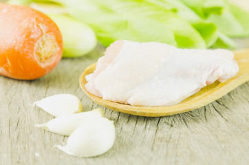 raw chicken matterial