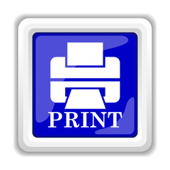 Printer with word PRINT icon