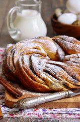 Easter wreath with cinnamon.