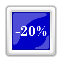 20 percent discount icon