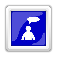 Comments icon - man with bubble