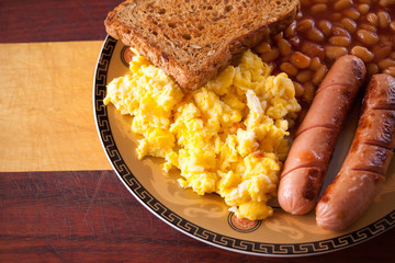 scrambled eggs with sausage