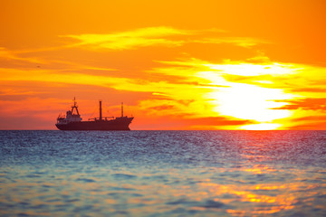 Morning sunrise over sea