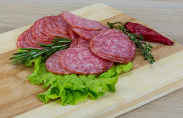 Sliced salami