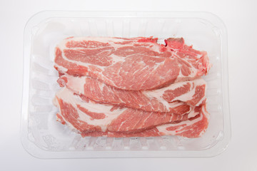 Middle rib chops of pork