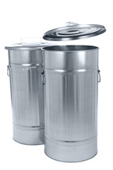 Recycling bins isolated on white