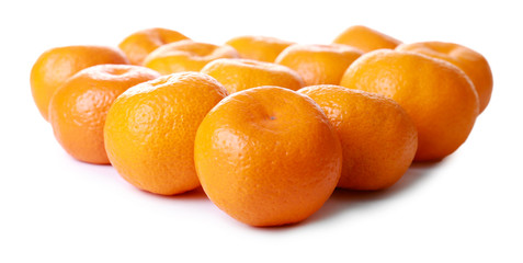 Tangerines isolated on white