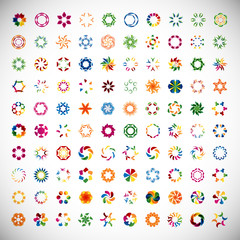 Unusual Icons Set - Isolated On Gray Background