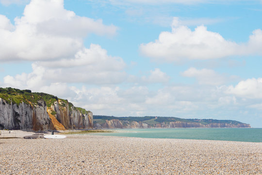 Cliffs and beach in Dieppe