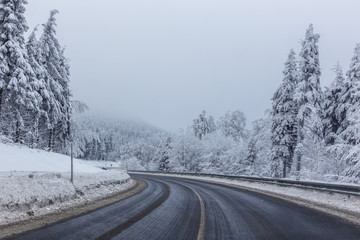 Snowy road