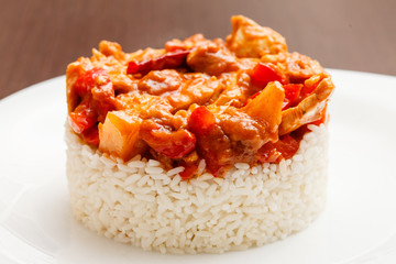 rice with chicken