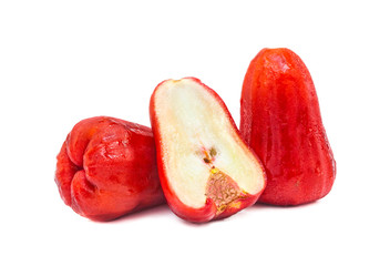 Roes apple fruit isolated on white background