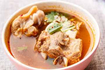 Hot and sour soup pork.