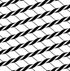 Black and white seamless pattern twist line style.