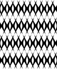 Black and white geometric seamless pattern, abstract background.