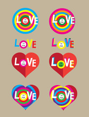 Love heart, art vector design