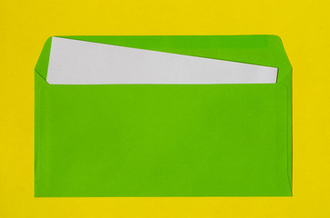 open envelope with blank paper