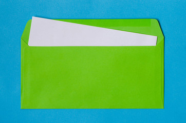 open envelope with blank paper