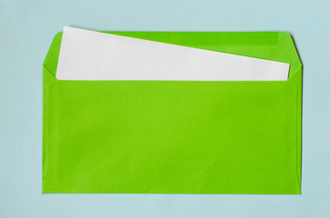open envelope with blank paper