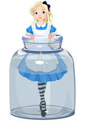 Afwasbaar fotobehang Alice in the jar © Anna Velichkovsky