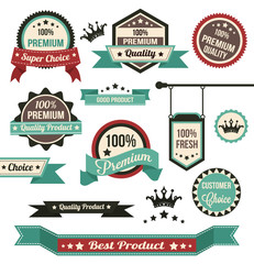 Vector Colorful Stickers Labels and Badges Set