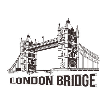 Vector Tower Bridge. London Illustration